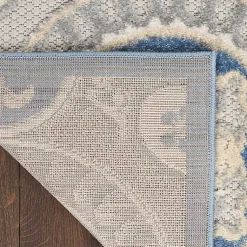 Kirklands Home Outdoor Rugs|Aloha Blue Medallion Indoor/Outdoor Area Rug, 5x7