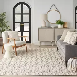 Kirklands Home Outdoor Rugs|Aloha Ivory Botanical Indoor/Outdoor Area Rug, 3x5