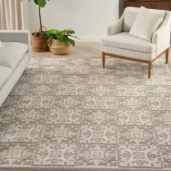 Kirklands Home Outdoor Rugs|Aloha Ivory Geometric Indoor/Outdoor Area Rug, 3x5