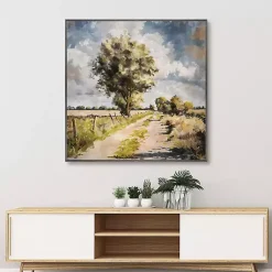 Kirklands Home Canvas Art|Along A Country Trail Framed Canvas Art Print Multi