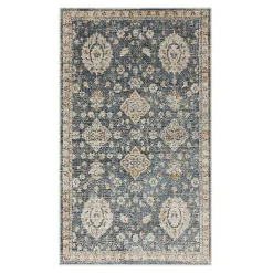 Kirklands Home Area Rugs|Amanda Anthracite Washable Area Rug, 9x6 Blue