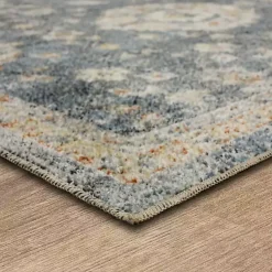 Kirklands Home Area Rugs|Amanda Anthracite Washable Area Rug, 9x6 Blue