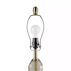 Kirklands Home Table Lamps|Amber Faceted Glass Table Lamp Brown