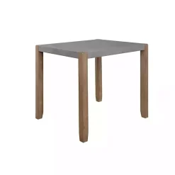 Kirklands Home Dining Tables|Amber Wood and Faux Concrete Dining Table