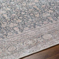 Kirklands Home Area Rugs|Amelie Black Traditional Washable Area Rug, 7x10