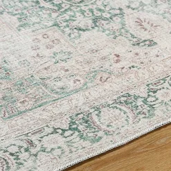 Kirklands Home Area Rugs|Amelie Green Traditional Washable Area Rug, 6x9