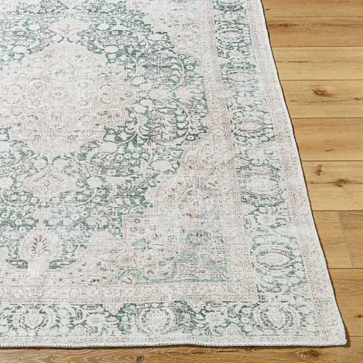 Kirklands Home Area Rugs|Amelie Green Traditional Washable Area Rug, 7x10
