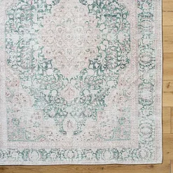 Kirklands Home Area Rugs|Amelie Green Traditional Washable Area Rug, 7x10