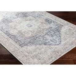 Kirklands Home Area Rugs|Amelie Navy Blue Classic Washable Area Rug, 6x9