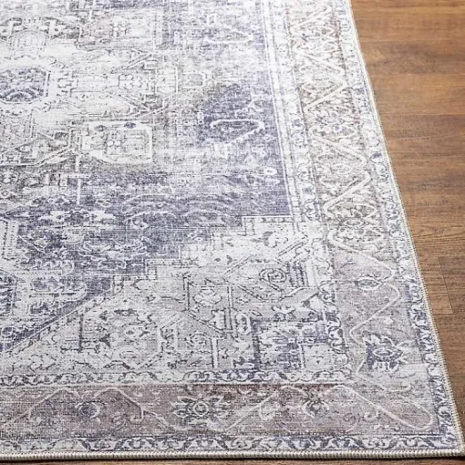 Kirklands Home Area Rugs|Amelie Navy Blue Classic Washable Area Rug, 7x10