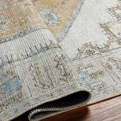 Kirklands Home Area Rugs|Amelie Yellow Traditional Washable Area Rug, 8x12