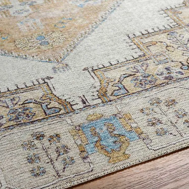 Kirklands Home Area Rugs|Amelie Yellow Traditional Washable Area Rug, 8x12