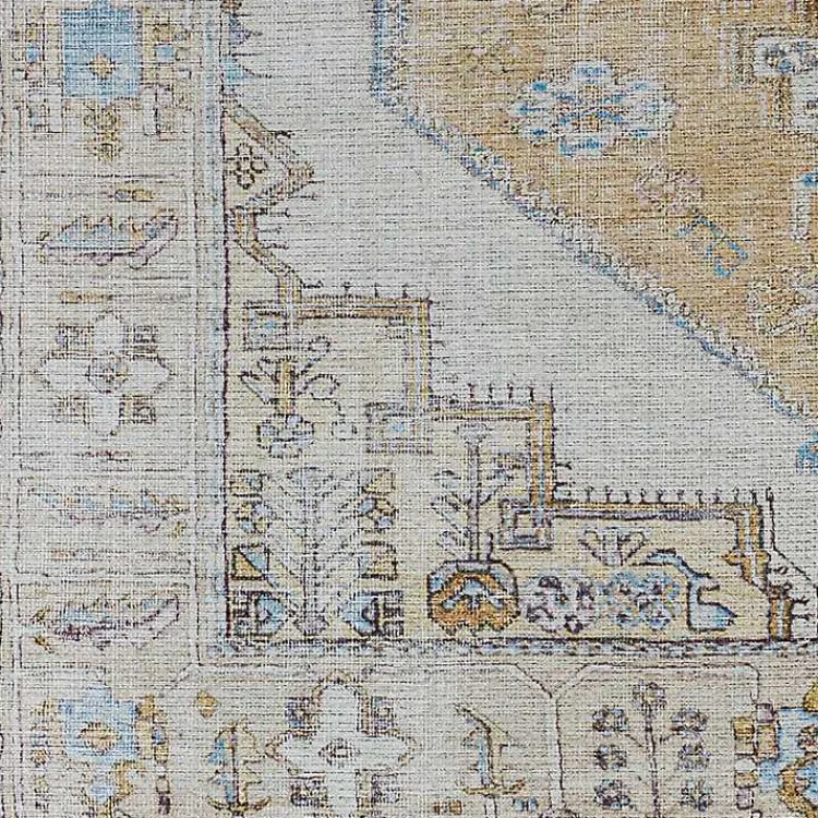 Kirklands Home Area Rugs|Amelie Yellow Traditional Washable Area Rug, 8x12