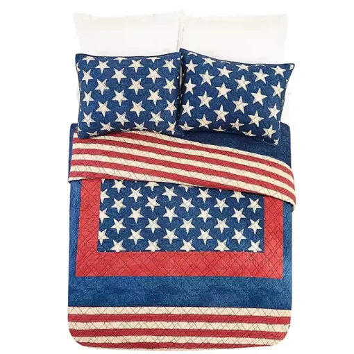 Kirklands Home Quilts|Americana Patch 3-pc. Full/Queen Quilt Set