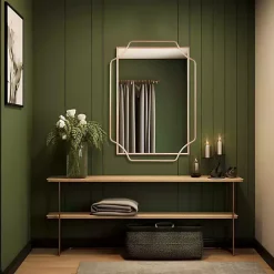 Kirklands Home Decorative Mirrors|Amir Bronze Metal Wall Mirror