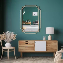 Kirklands Home Decorative Mirrors|Amir Bronze Metal Wall Mirror