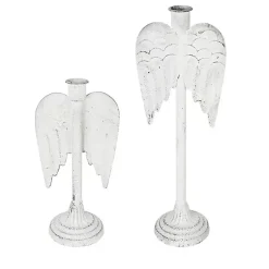 New Angel Wing Taper Candle Holders, Set of 2 Christmas Decorations