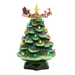 New Animated Santa's Sleigh Pre-Lit Nostalgia Tree Christmas Decorations
