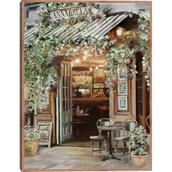 Kirklands Home Canvas Art|Annabella Parisian Bistro Framed Canvas Art Print
