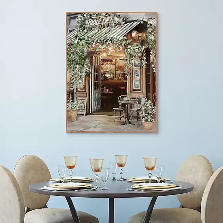 Kirklands Home Canvas Art|Annabella Parisian Bistro Framed Canvas Art Print