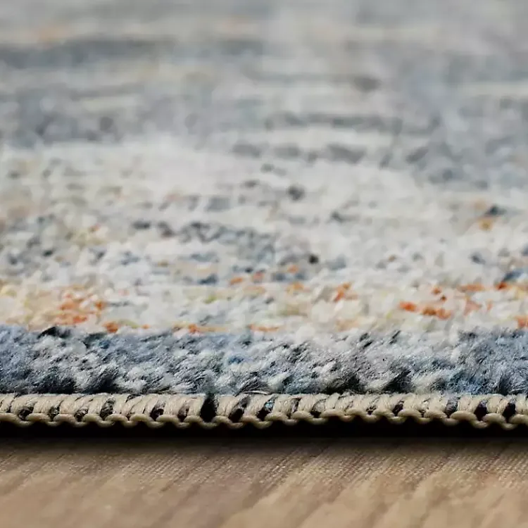 Kirklands Home Area Rugs|Anthracite Granary Floral Area Rug, 8x10 Blue