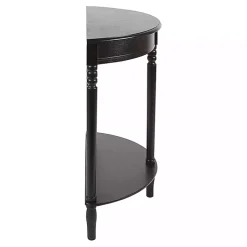 Kirklands Home Console Tables|Antique Half Round Console Table Black