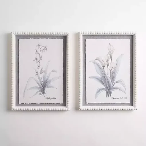 Kirklands Home Framed Art|Antique Blue Floral Framed Art Prints, Set of 2