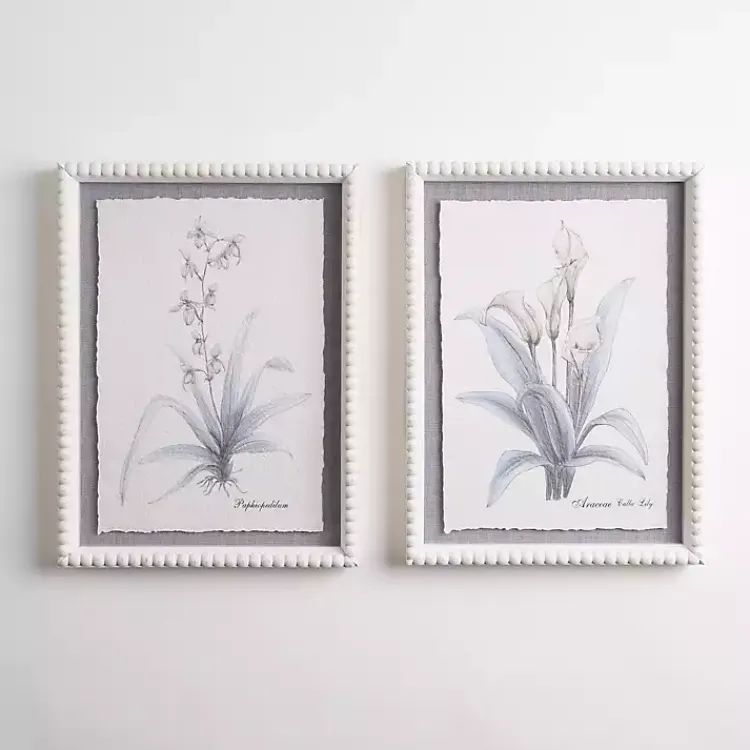 Kirklands Home Framed Art|Antique Blue Floral Framed Art Prints, Set of 2