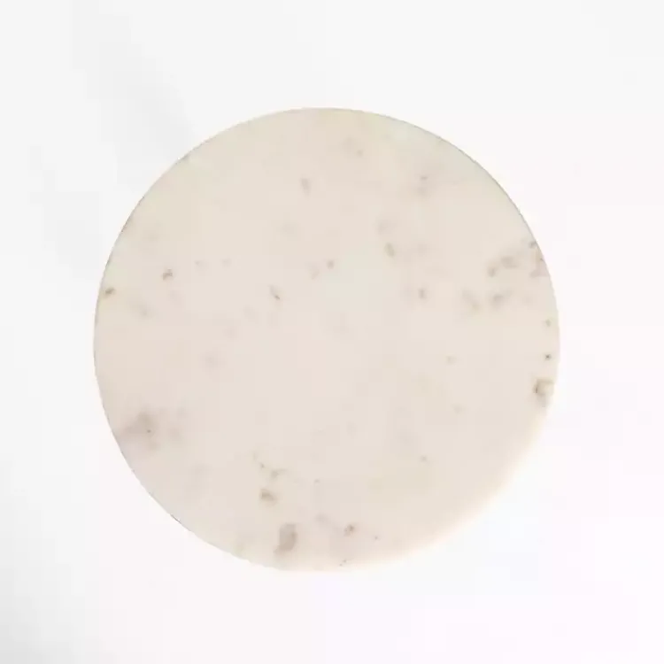 Kirklands Home Accent & End Tables|Antique Brass & Marble Cocktail Table White