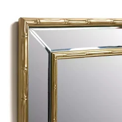 Kirklands Home Decorative Mirrors|Antique Brass Bamboo Wall Mirror