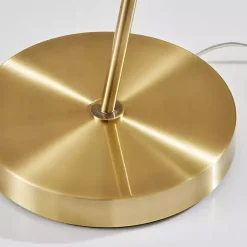 Kirklands Home Floor Lamps|Antique Brass Curved Arch Floor Lamp White