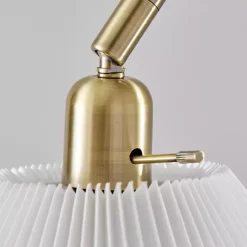 Kirklands Home Floor Lamps|Antique Brass Curved Arch Floor Lamp White