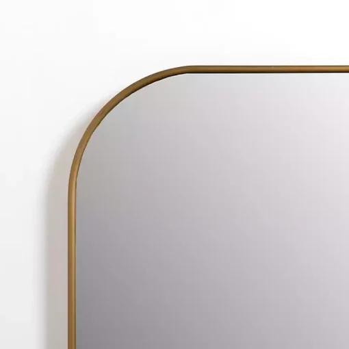 Kirklands Home Framed Mirrors|Antique Brass Nouveau Wide Arch Wall Mirror