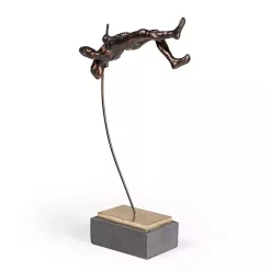 Best Antique Bronze Pole Vaulter Figurine, 17 in. Statues & Figurines