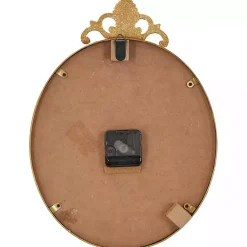 Kirklands Home Clocks|Antique Gold Metal Scroll Wall Clock