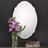 Kirklands Home Decorative Mirrors|Antique Gold Rounded Edge Wood Wall Mirror