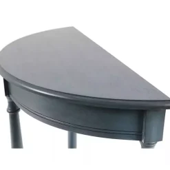 Kirklands Home Console Tables|Antique Navy Half Round Console Table Blue
