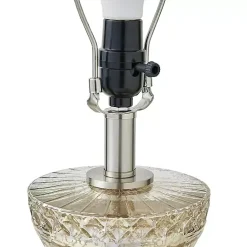 Kirklands Home Table Lamps|Antique Textured Glass Luxuria Table Lamp Silver
