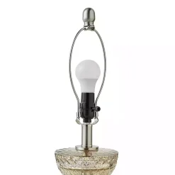Kirklands Home Table Lamps|Antique Textured Glass Luxuria Table Lamp Silver
