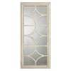Kirklands Home Decorative Mirrors|Antique Whitewashed Diamond Panel Wall Mirror