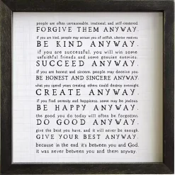 Kirklands Home Wall Quotes & Signs|Anyway Framed Wood Wall Plaque