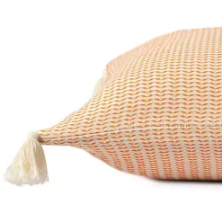 Sale Apricot Trapeze Organic Cotton Throw Pillow Pillows