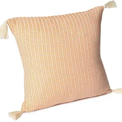 Sale Apricot Trapeze Organic Cotton Throw Pillow Pillows