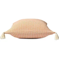 Sale Apricot Trapeze Organic Cotton Throw Pillow Pillows