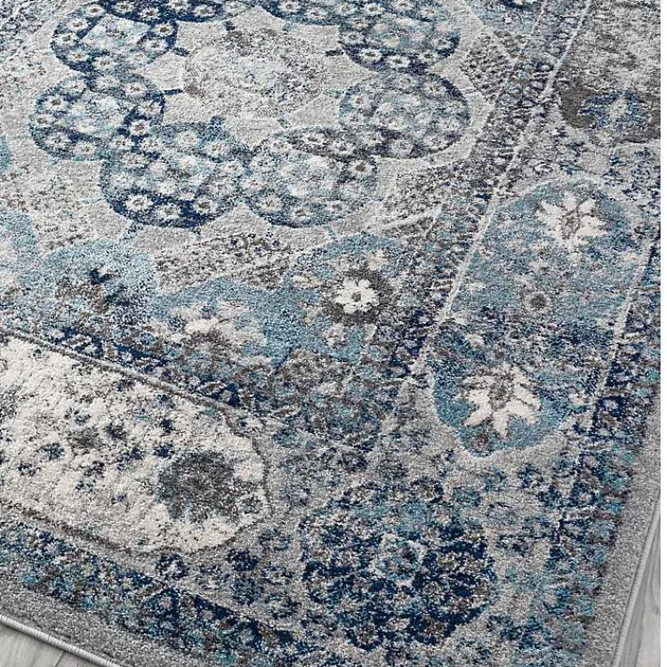 Kirklands Home Area Rugs|Aqua and Gray Alex Loomed Area Rug, 7x9