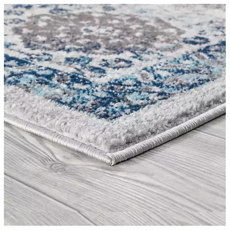 Kirklands Home Area Rugs|Aqua and Gray Alex Loomed Area Rug, 7x9