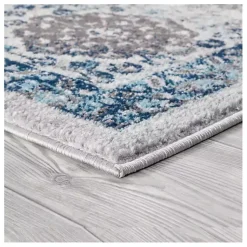 Kirklands Home Area Rugs|Aqua and Gray Alex Runner, 2x6