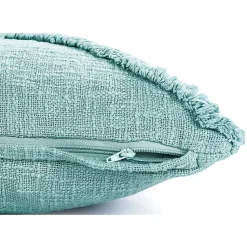 New Aqua Fringe Diamond Pillow, 20 in. Pillows