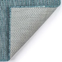 Kirklands Home Outdoor Rugs|Aqua Intertwine Indoor/Outdoor Runner Blue