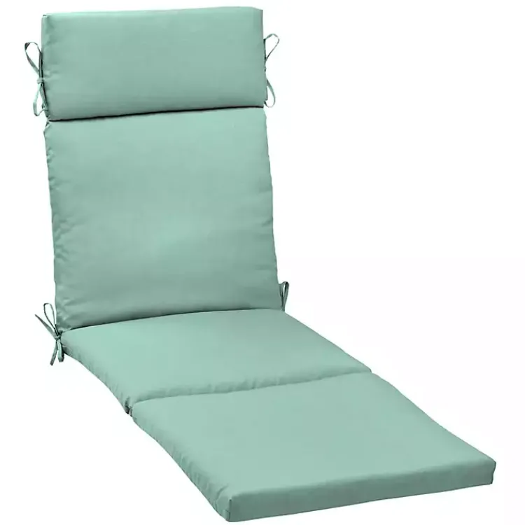 Kirklands Home Outdoor Cushions & Pillows|Aqua Leala Texture Outdoor Chaise Cushion Blue